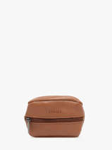 Leather Coin Purse Madras Etrier Brown madras EMAD043